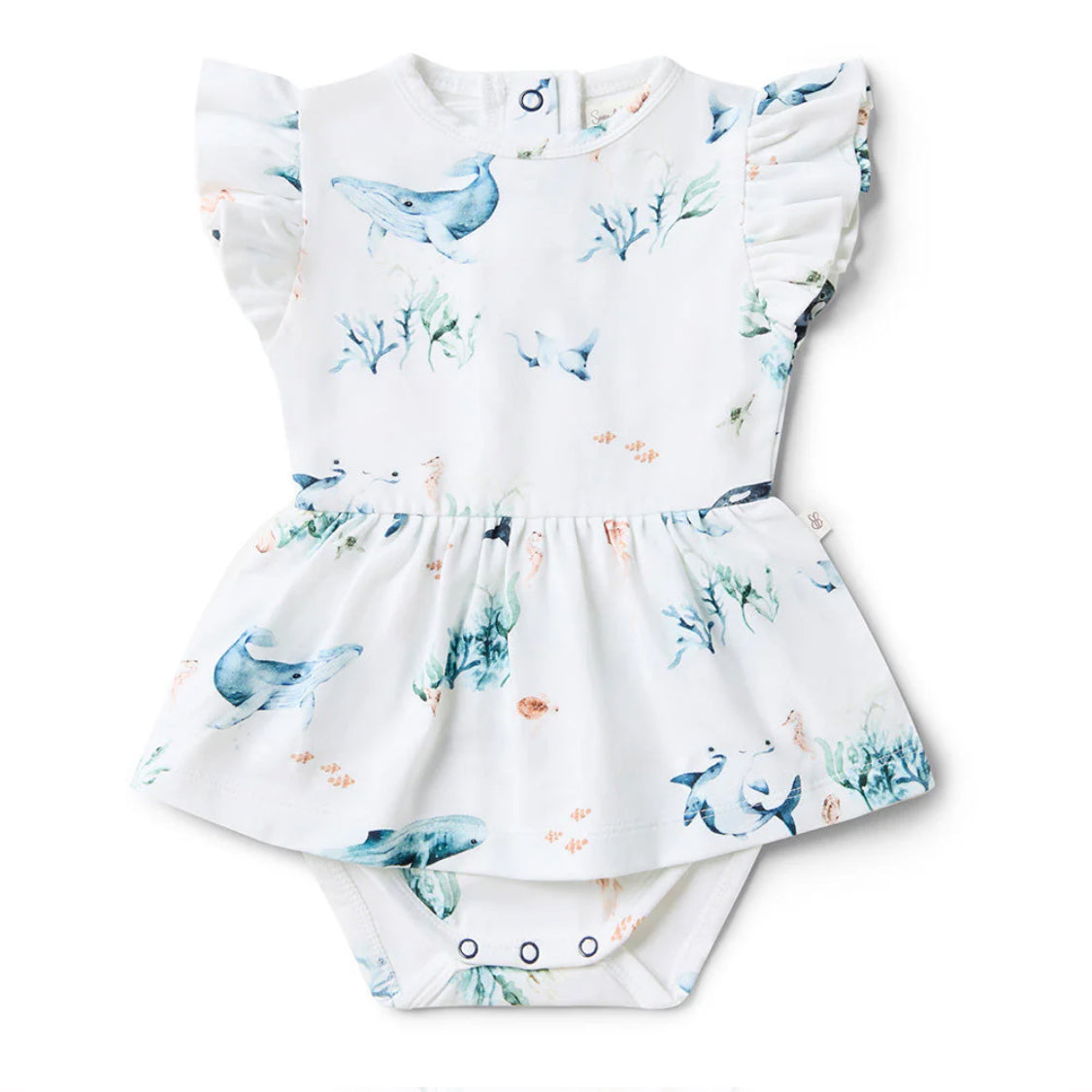 Ocean Short Sleeve Organic Dress