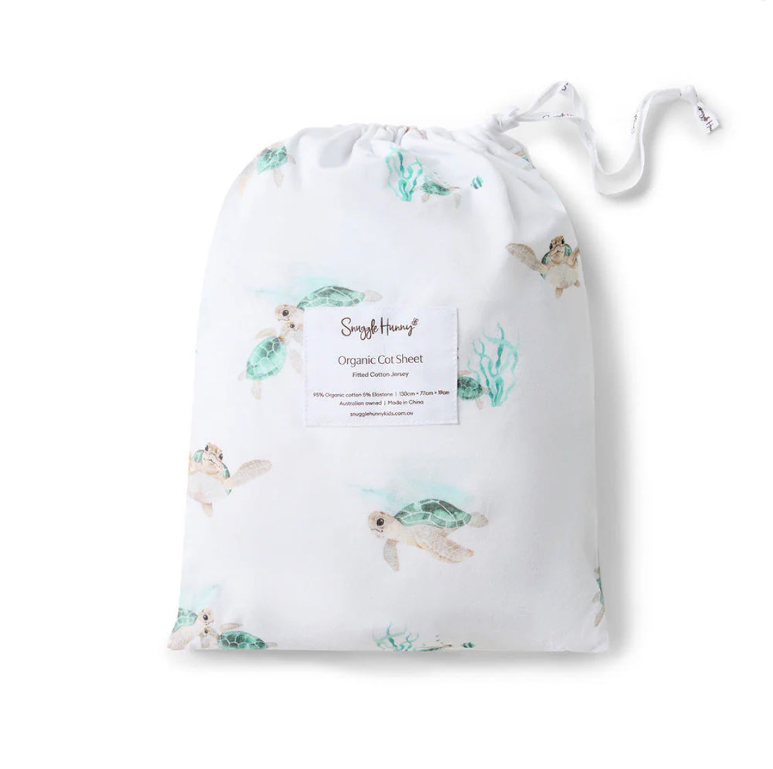 Turtle Organic Fitted Cot Sheet