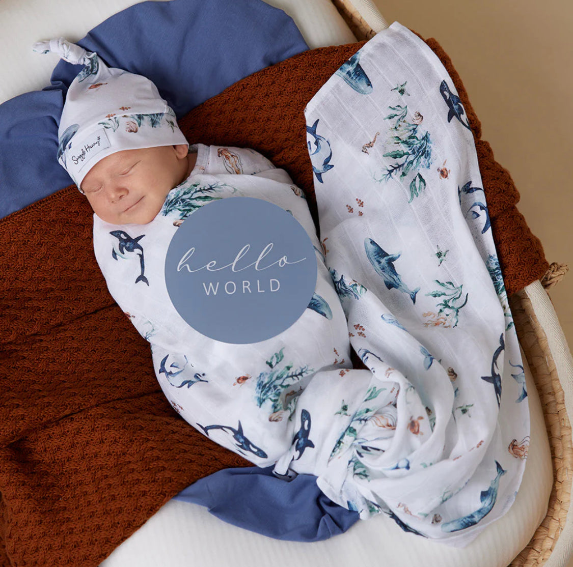 Ocean Organic Muslin Wrap