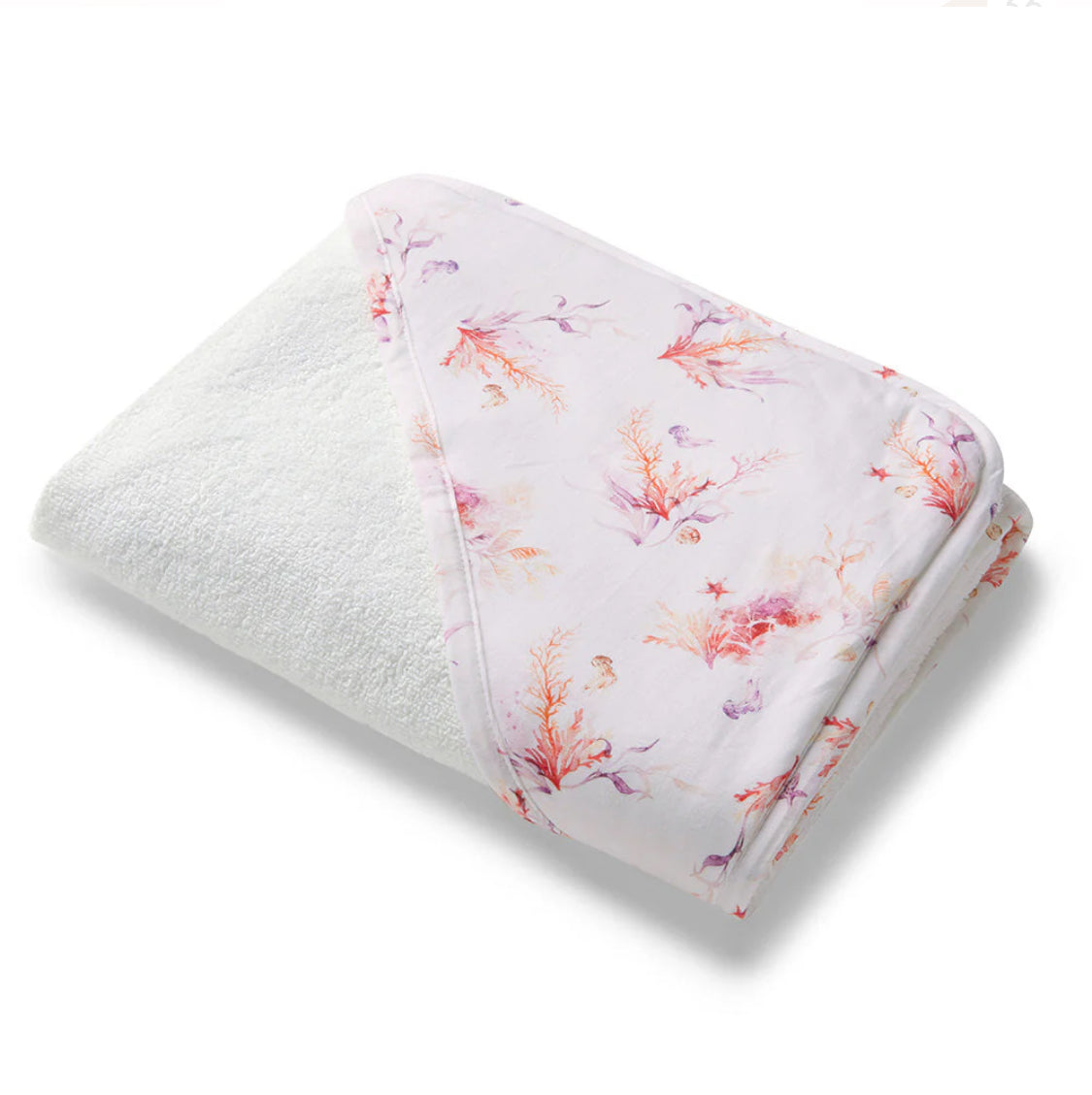 Coral Organic Hooded Baby Towel