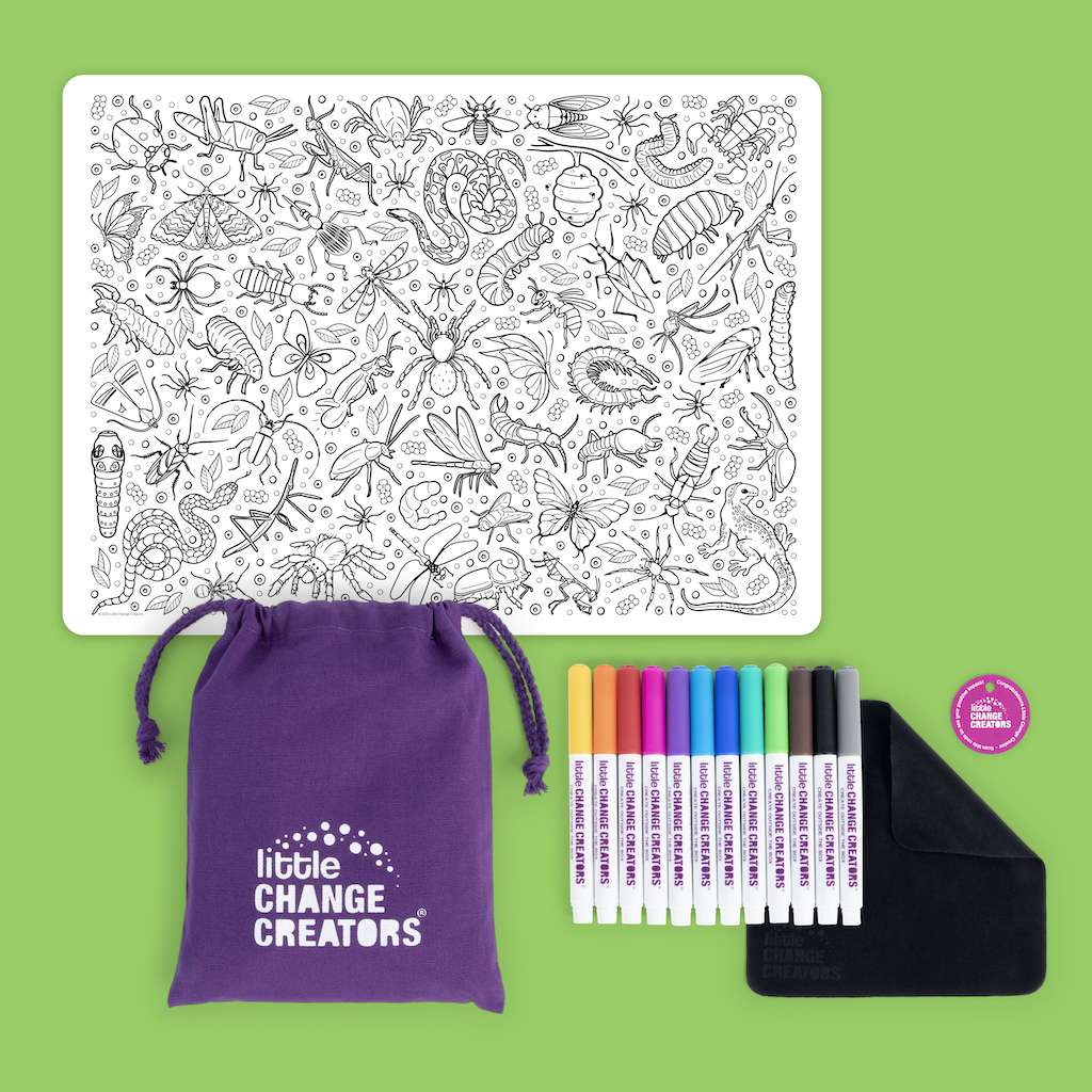 Crawlies Reusable Colouring + Doodle Mat