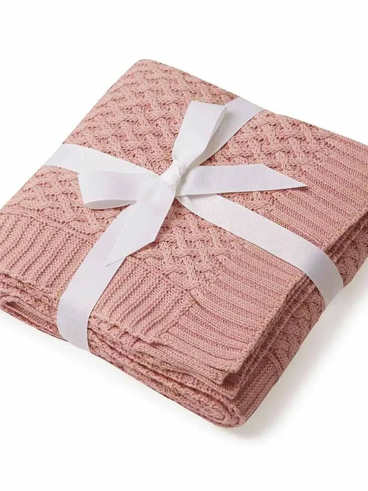 Rosa Diamond Knit Baby Blanket