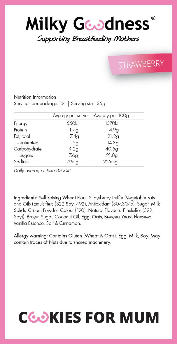 Strawberry Lactation Cookies