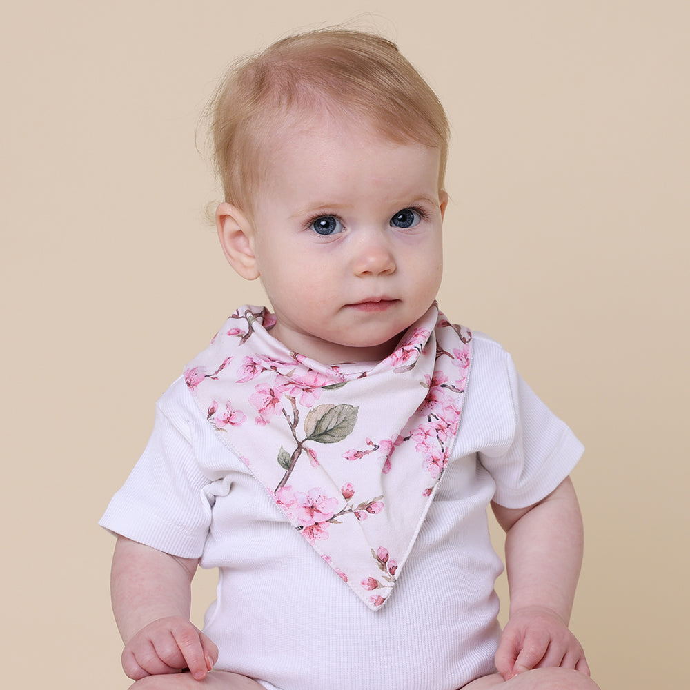 Cherry Blossom Organic Dribble Bib