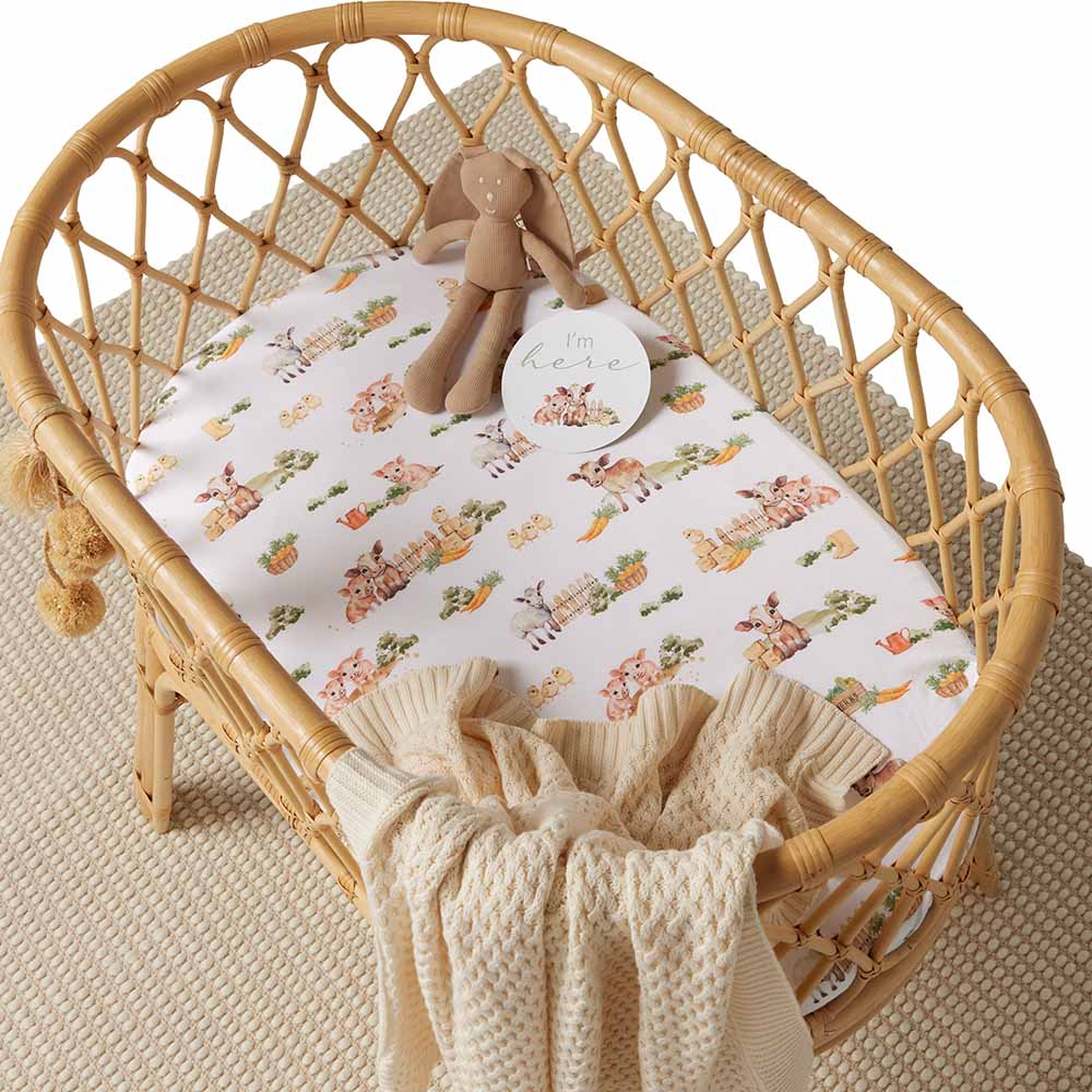 Farm Bassinet Sheet & Change Pad Cover