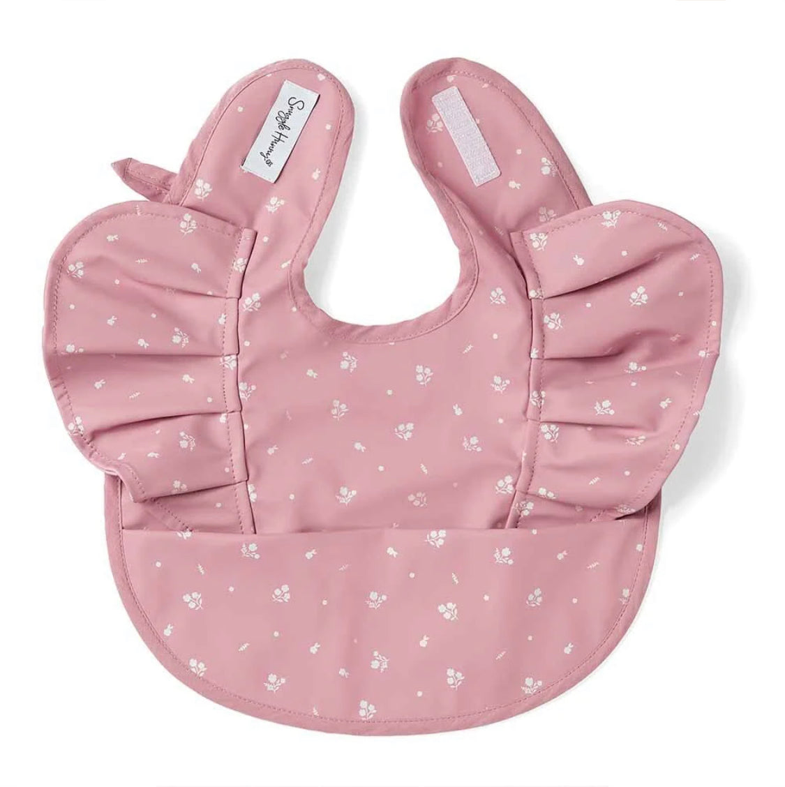 Pink Fleur Snuggle Bib Waterproof